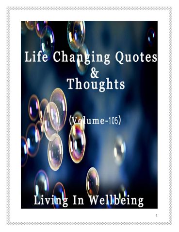 Life Changing Quotes & Thoughts (Volume 105)