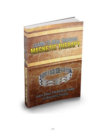 Learn to heal through MAGNETIC THERAPY
