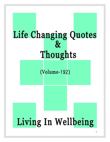 Life Changing Quotes & Thoughts (Volume 192)