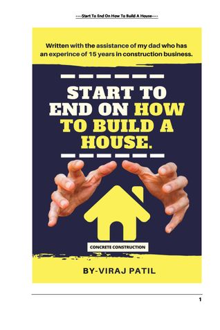 START TO END ON HOW TO BUILD A HOUSE