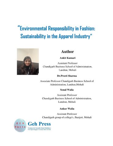 Environmental Responsibility in Fashion:  Sustainability in the Apparel Industry