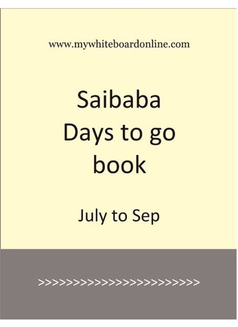 Saibaba Days to go Book