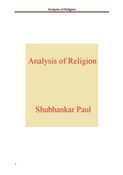 Analysis of Religion
