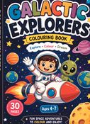 Space Coloring Book for Kids Ages 4-8
