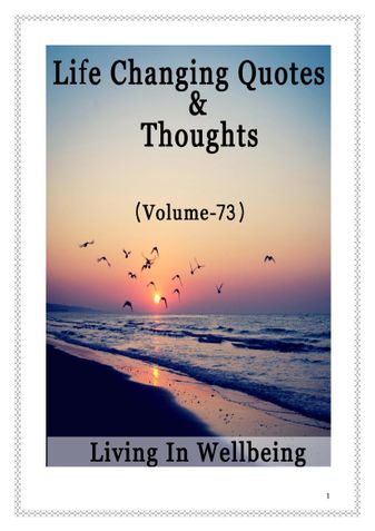 Life Changing Quotes & Thoughts (Volume 73)