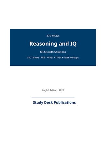 Reasoning & IQ MCQ (English)