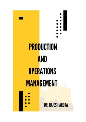 Production And Operations Management