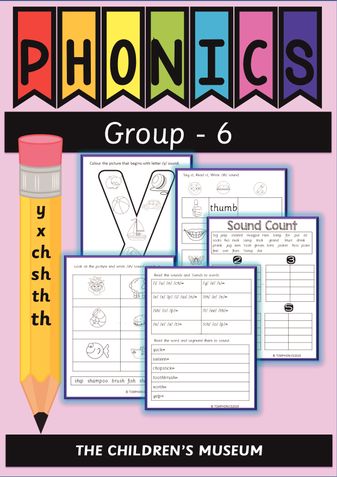 PHONICS - Group 6 (y, x, ch, sh, th, th)