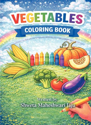 Vegetables colouring book for kids