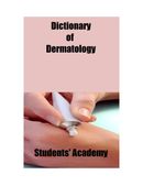 Dictionary of Dermatology