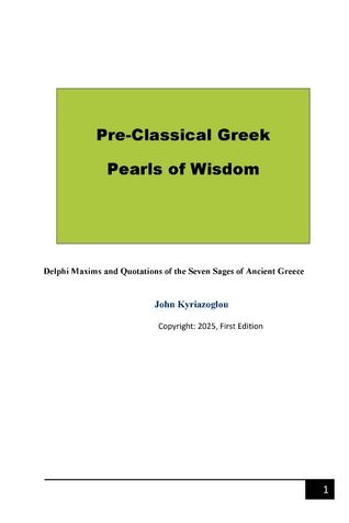 Delphi Maxims and Quotations of the Seven Sages of Ancient Greece