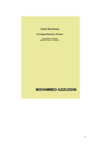 Siebel Blackbook