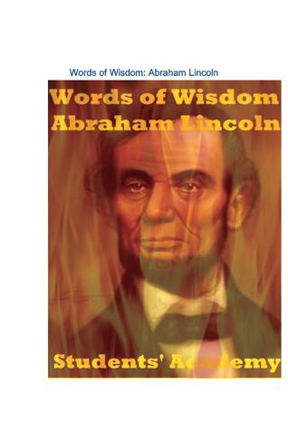 Words of Wisdom: Abraham Lincoln