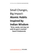 Small Changes, Big Impact Atomic Habits Inspired by Indian Wisdom