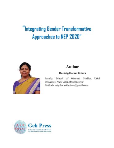 Integrating Gender Transformative  Approaches to NEP 2020