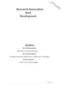 Research Innovation And  Development