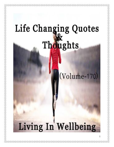 Life Changing Quotes & Thoughts (Volume 170)