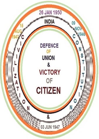 INDIA: CIVILIZATION & CONSTITUTION  ' DEFENCE OF UNION & VICTORY OF CITIZEN'