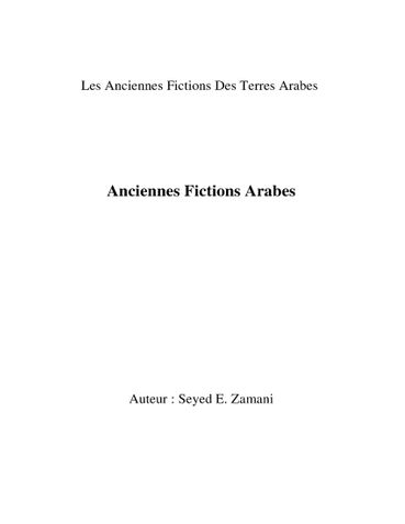 Anciennes Fictions Arabes