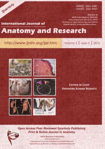 International Journal of Anatomy and Research Volume 3 Issue 4 2014, (Color)
