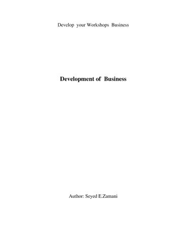 Development of  Business