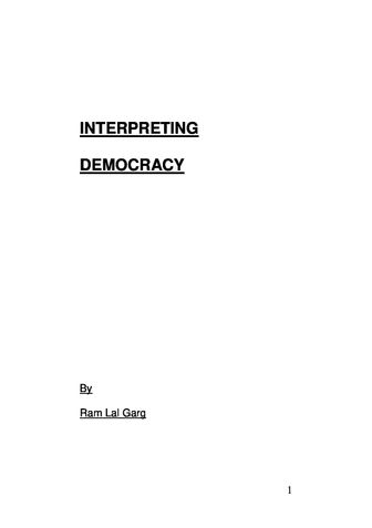 Interpreting Democracy