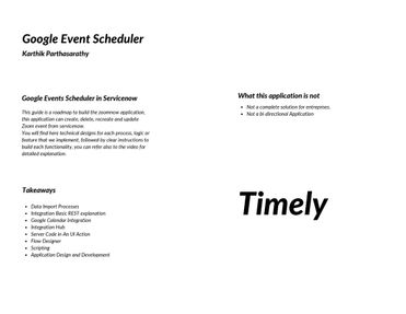 Google Event Scheduler
