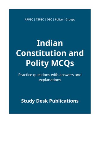 Indian Constitution and Polity MCQs (English)