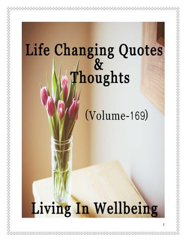 Life Changing Quotes & Thoughts (Volume 169)