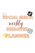 Social Media WEEKLY undated planner