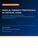 Insulin Therapy Protocols in Critical Care
