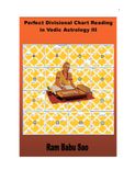 Perfect Divisional Chart Reading in Vedic Astrology III