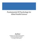 Fundamental Of Psychology for  Allied Health Science