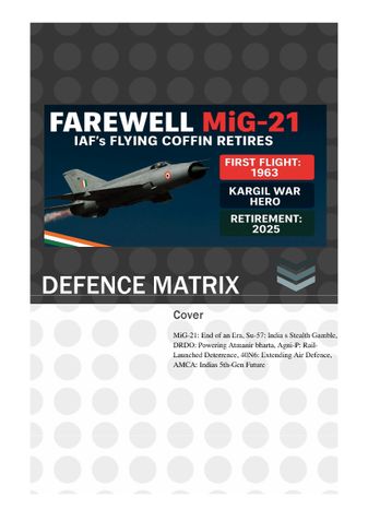 Defence Matrix: The New Age of Indian Defence: From MiG-21 to AMCA