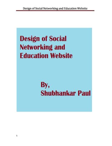 Design of Social Networking and Education Website