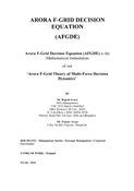Arora F-Grid Decision Equation (AFGDE)