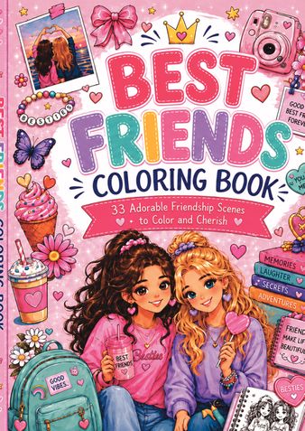 Best friend's colouring book: Cute Bestie Moments for Relaxing Coloring Fun