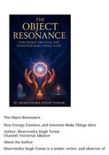 The Object Resonance   How Energy, Emotion, and Intention Make Things Alive