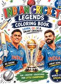 INDIAN CRICKET LEGENDS COLORING BOOK FOR KIDS