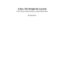 A Boy: The Weight He Carried