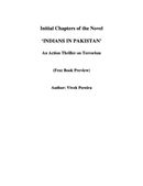 Initial Chapters of IIP, An Action Thriller on Terrorism