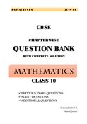 CLASS 10 CBSE MATHEMATICS QUESTION BANK