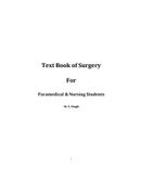 Textbook of Surgery for Paramedical & Nursing Students