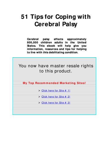 51 tips for dealing with CEREBRAL PALSY
