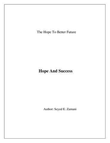 Hope And Success
