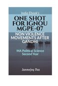 IGNOU MGPE-07: NON VIOLENCE MOVEMENTS AFTER GANDHI