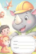 Four-Line English Writing Notebook - Rhino Rina
