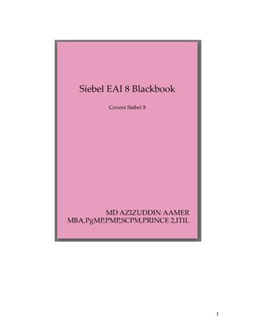 Siebel EAI 8 Blackbook