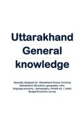 Uttarakhand general knowledge