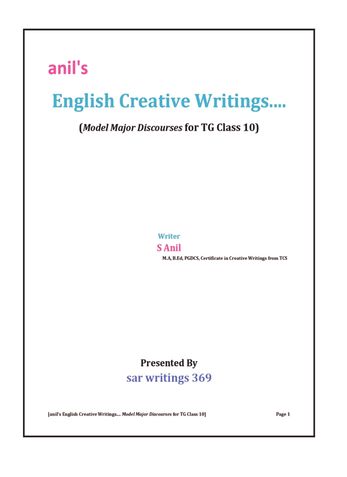 anil's English Creative Writings....2025